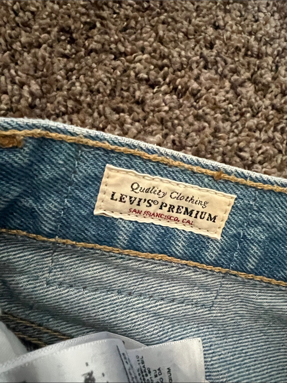 Levi's Light Blue High-Rise Cutoff Denim Shorts - Picture 10 of 13